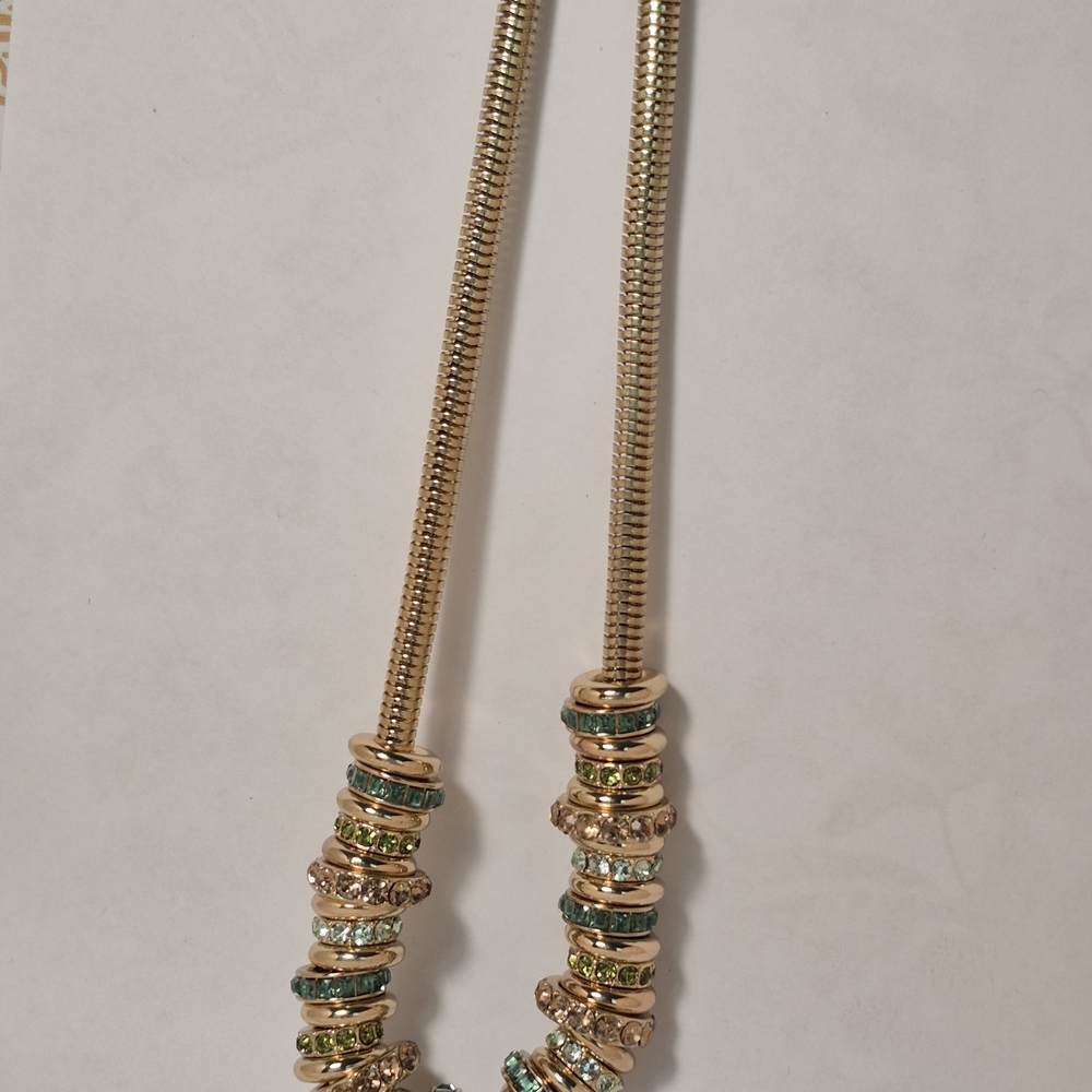 INC International Concepts Gold and Teal Necklace - Picture 8 of 11